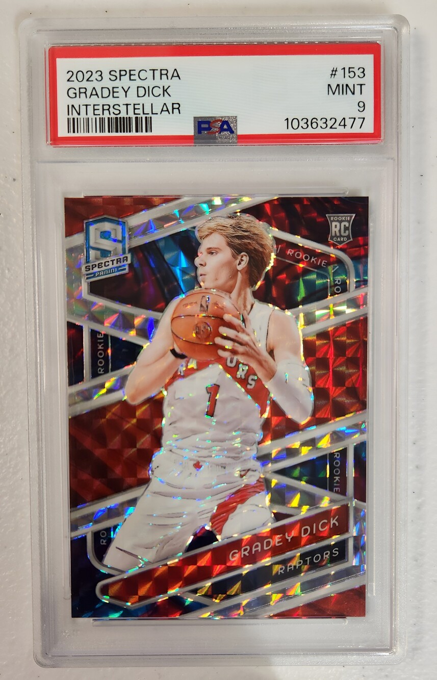 Panini Spectra Gradey Dick 2023 Rookie Interstellar #153 PSA9